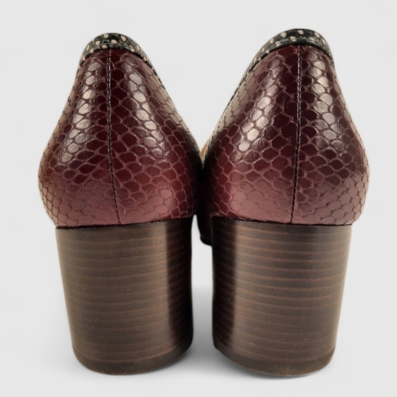 TORY BURCH Jessa Chunky Horsebit  Hardware Heeled Loafer Academia Preppy 8.5 - Picture 11 of 15